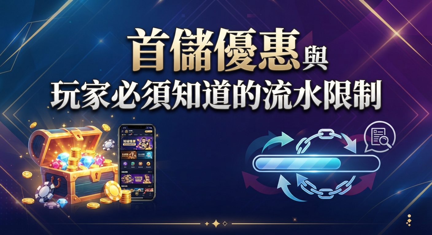 首儲優惠與玩家必須知道的流水限制
